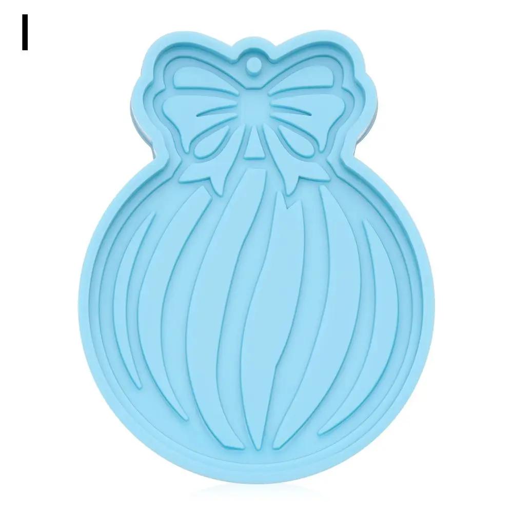 1PC Christmas Silicone Mold for Christmas Tree Hanging Pendant Keychain Jewelry Making Epoxy Resin Mold Christmas Decoration