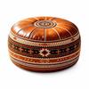 Round Shape Storage Ottoman PU Leather Round Pouf Cover New Floor Seat Cushion  Home Use