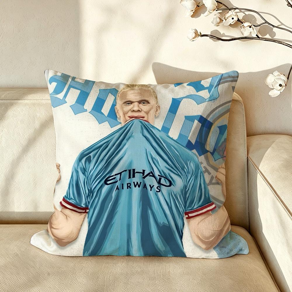 Sport EErling HHaaland Cushion Cover Pillow Case Antidustmite Pillowcase Silky Short Plush Sofa Cushion Cover hot