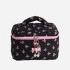 Fashion Bowknit Print Cosmetic Bag Large Capacity Pink Color Storage Pouch Makeup Bag Travel