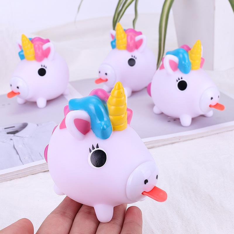 Creative Tongue Voice Squeeze Decompression Novelty Vent Vocal Toys Unicorn Decompression Toy Squishy Anti-Stress Dolls