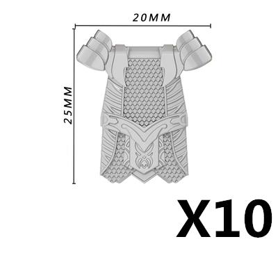 Mittelalterliche Militärzubehör Bausteine Ritter Figuren Waffe Schild Rüstung Helm Speer Bogen Armbrust Axt Hammer Spielzeug K026