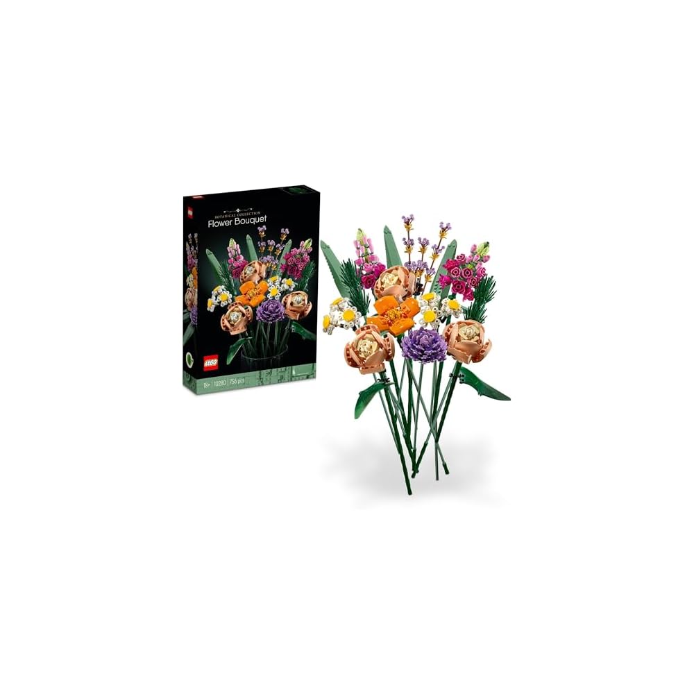 

LEGO Botanical Flower Bouquet Building Set 10280 Decorative Toy for Home Interior Gift for Men and Women