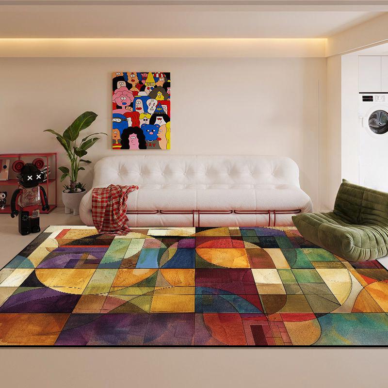 Nordic Abstract Living Room Carpet Modern Geometric Bedroom Large Area Rugs Washable Home Lounge Carpets Anti-slip Bathroom Mat