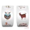 500Pcs/Roll Farm Animals Kids Rewards Stickers - DIY Scrapbooks Album Decor Sealing Label Decals
