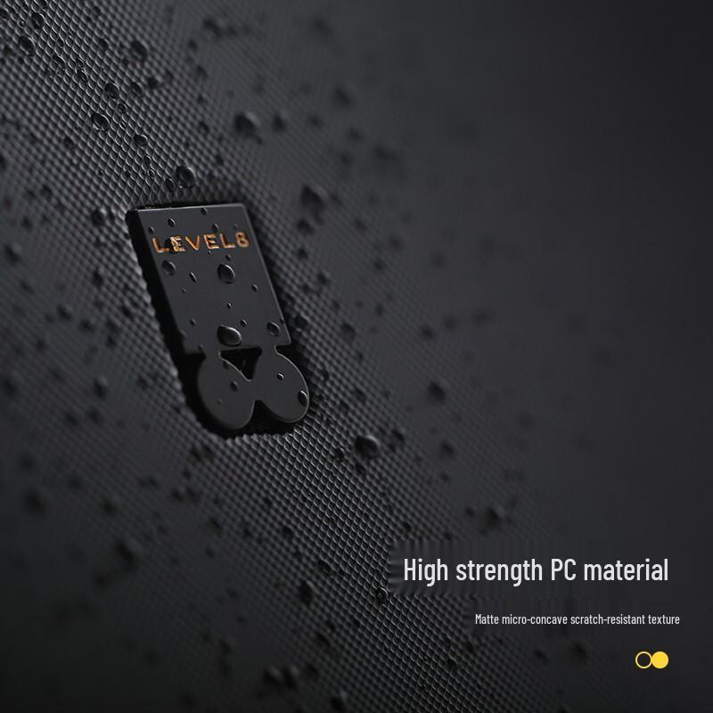 LEVEL8 Phantom Black 26-inch PC Hardside Checked Luggage