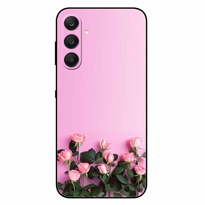 For Samsung A17 5G Case Black Silicone Soft Fashion Animal Back Cover For Samsung Galaxy A17 5G TPU Coque Cute Protective Bumper