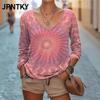 JPNTKY Women's Fashion Casual Long Sleeve V Neck Blouses & Shirts