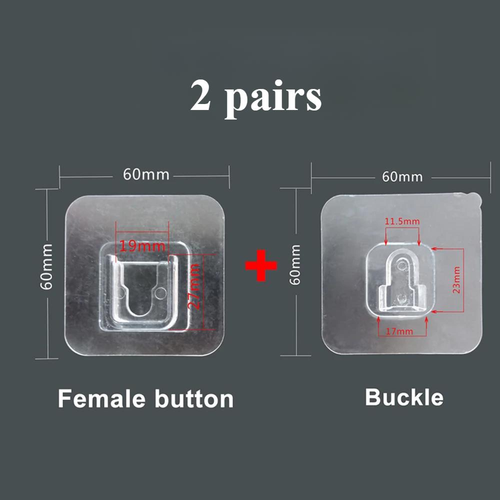 Double sided adhesive wall hooks Wall Hanger Strong Transparent Suction Cup Sucker Hook Wall Storage Holder Kitchen Bathroom