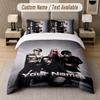 Aespa 3Pcs Bedding Set, Personalized Custom Name Text, 1 Duvet Cover & 2 Pillowcases For Bedroom