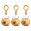 1-6Pcs Funny Flying Capybara Keychain Cartoon Pull String Animal Pendant Gift for Adults