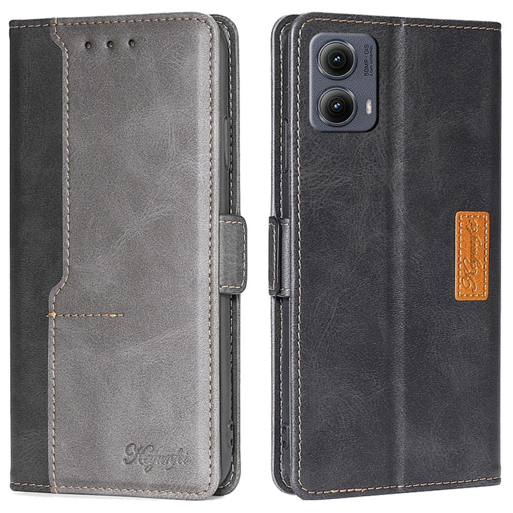 

For Motorola Edge (2024) 5G Case Contrast Color Wallet Leather Phone Cover B