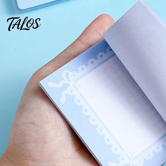 Decorative Memo Pads for Gifts Bow Pads, Cute Strong Adhesive Page Markers, Colorful Gel Pen Compatible Notes Self-Stick Students Office, Reminder