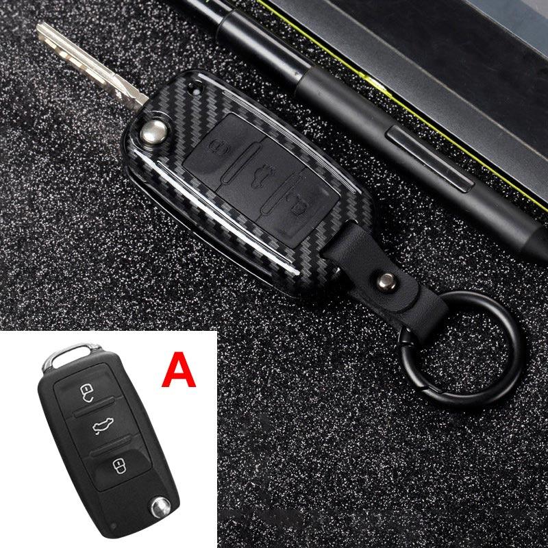 ABS+Silicone Car Key Cover Case for Skoda Octavia A5 A7 Kodiaq Karoq Rapid Yeti for V W Passat B8 Skoda Superb A7 2017