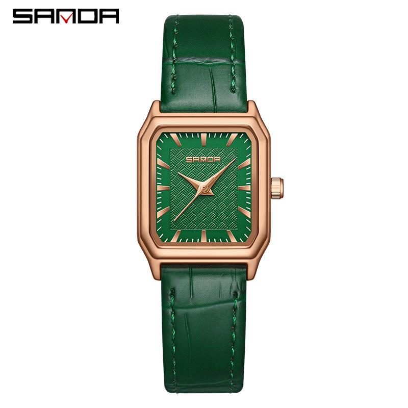 Orologio da Commute Quadrato al Quarzo Moda Retro Coreana da Donna Sanda
