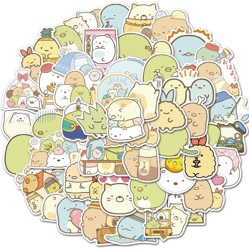 50pcs Kawaii Sumikko Gurashi PVC Anime Waterproof Stickers Set for Scrapbooking DIY Stationery Kids Toys Japanese Diary Sticker