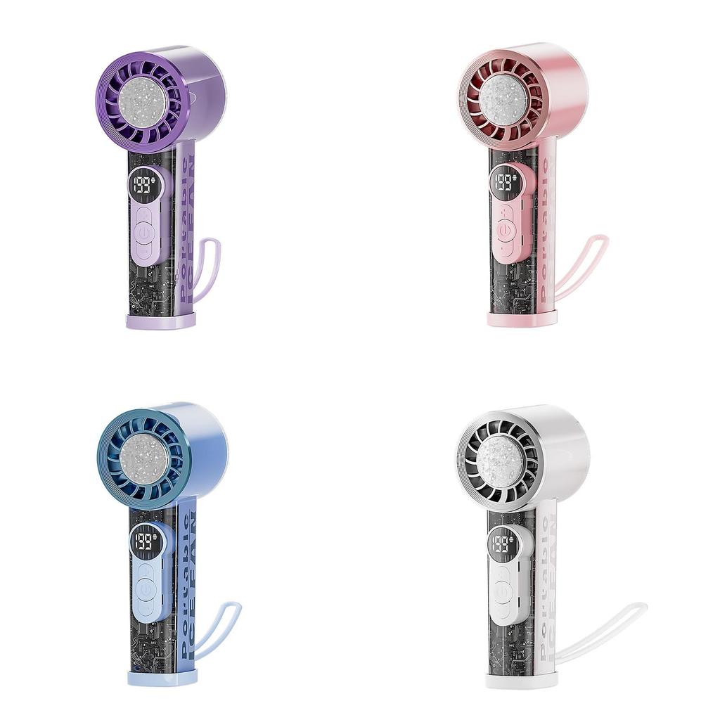 Handheld Semiconductor Cooling Fan With Usb Rechargeable Battery For Outdoor Office Use