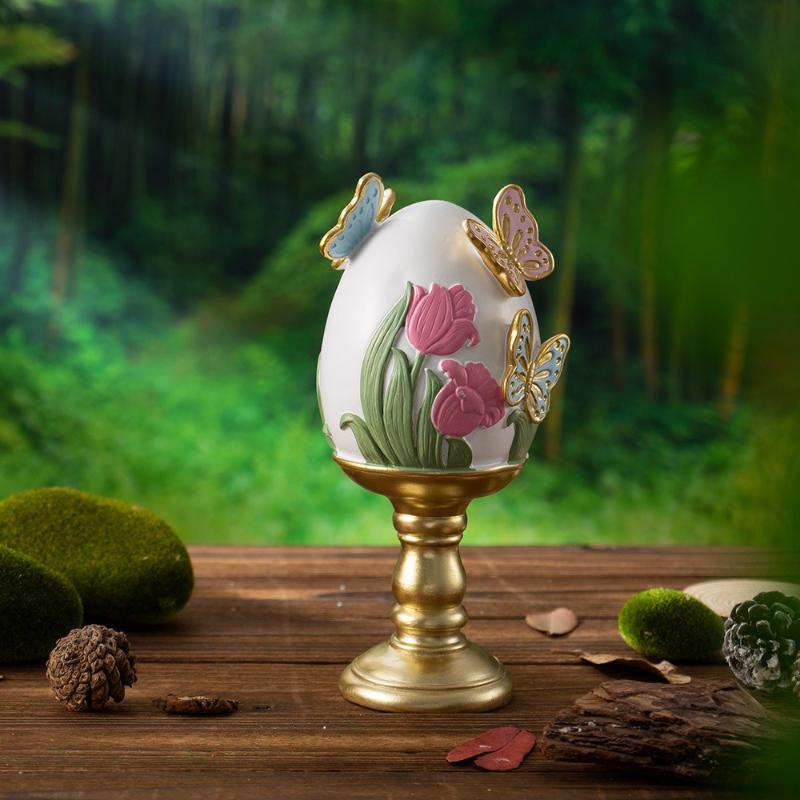 New Easter Eggs Home Decor Living Room Desktop Festive Atmosphere Decoration Resin Crafts Ornaments European Style