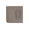 Marc Jacobs The J Marc Logo Plaque Leather Card Holder Men Accessories Gray Brown 2R4SMP005S02055