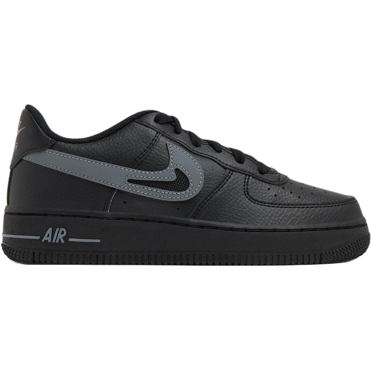 Кроссовки Nike Air Force 1 GS Cut Out Swoosh - Black Cool Grey Kids FQ2413-001 35.5 — фото 2