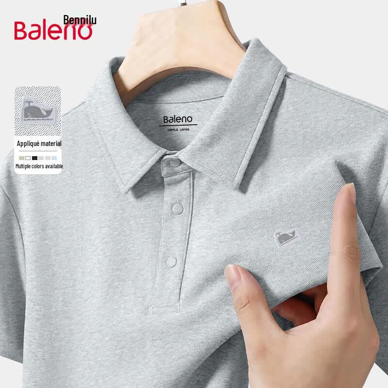 Baleno Men's Whale Graphic Pique Polo Shirt