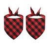 Dogs Checkered Scarf Pet Plaids Neckerchief Holiday Bandana Party Accessories