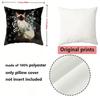Siamese Cat Floral Throw Pillow Covers Pattern Cushion Cover Suitable For Sofa Bedroom Car Pillow Cover