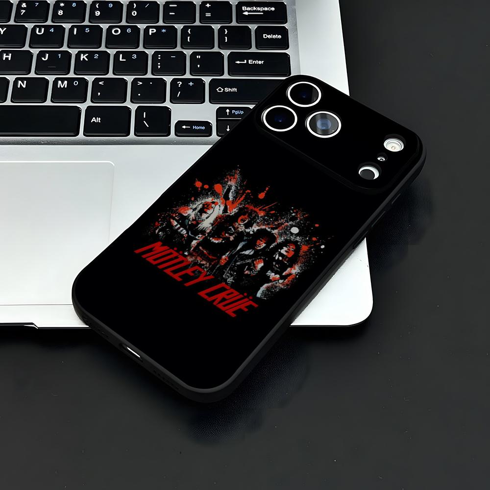 M-MotleyS Rock C-CrueS Phone Case For IPhone 17 Air 16 E Pro Max 15 14 13 Mini 12 Pro 11 Max Plus Black Soft Shell