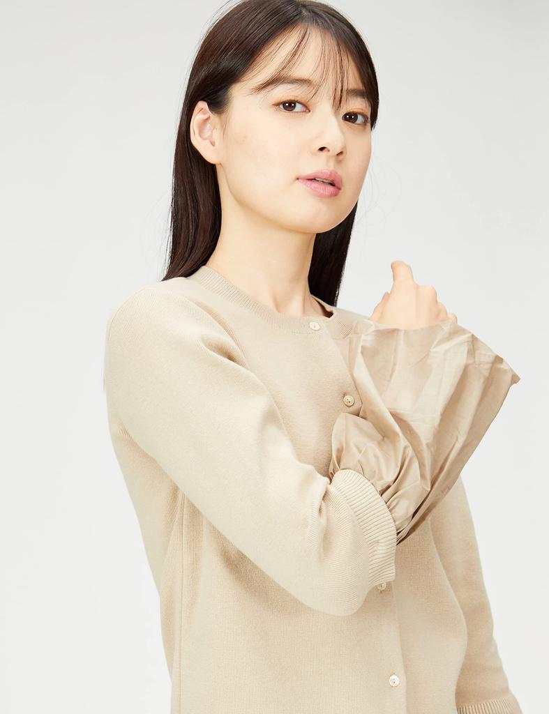 Mira Owen Knit Cardigan with Balloon BEG 0 Cuffs, 09WND224139, Women's,