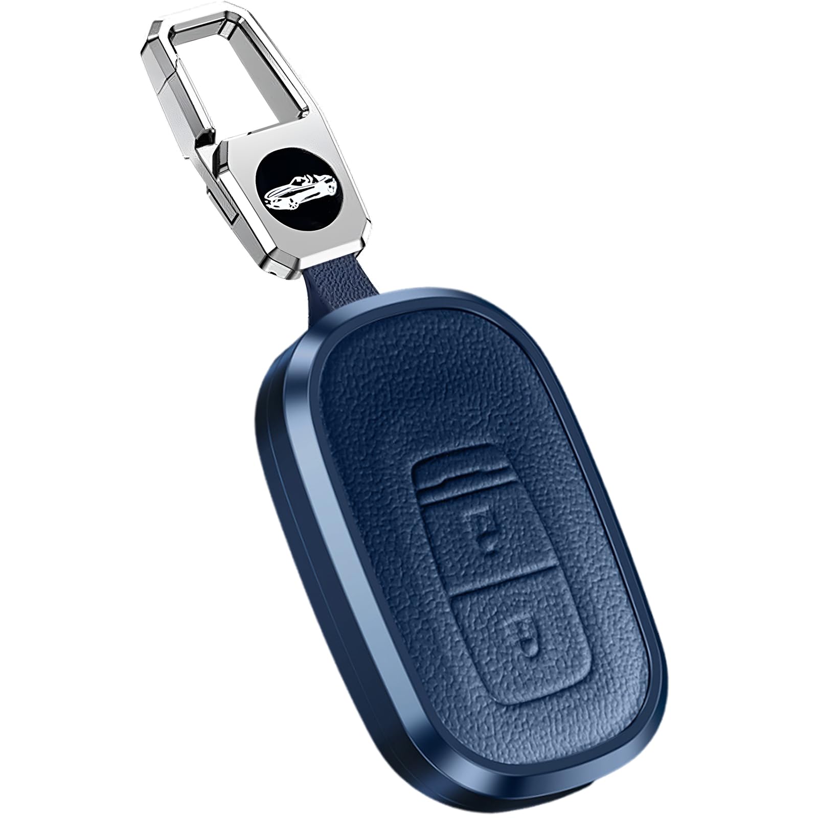 [ontto] Чехол для ключа Honda, Защитный чехол для ключа, Без винтов, Брелок, Кожа + Алюминиевый сплав, M синий