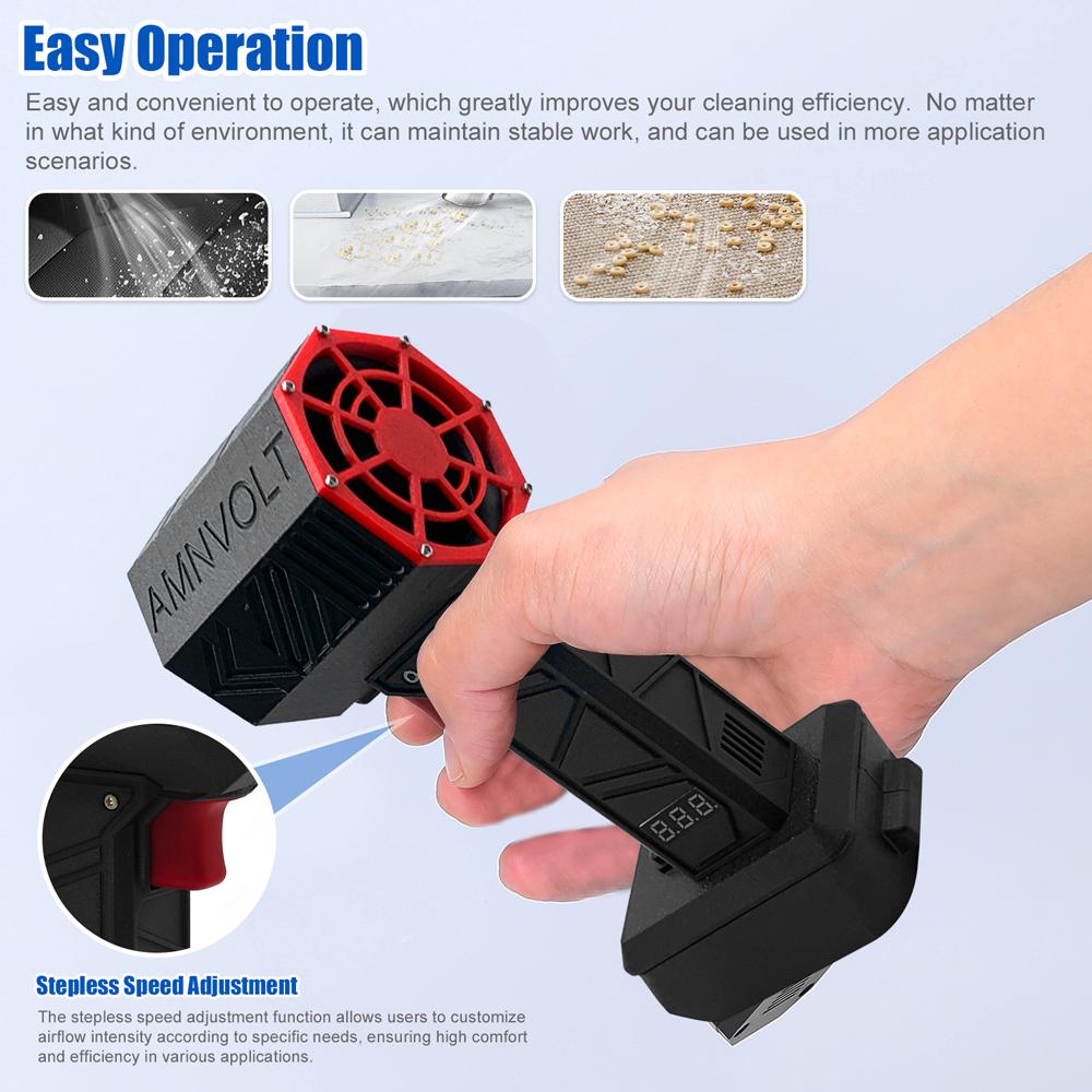 Ventilator cu jet de mână 1000 g Ventilator violent cu tracțiune mare 50 mm Motor fără perii Conductă Turboventilator Conductă de mare putere