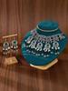 Retro Exotic Style Necklace and Earrings Jewelry Set with Multiple Oval Bead Strands