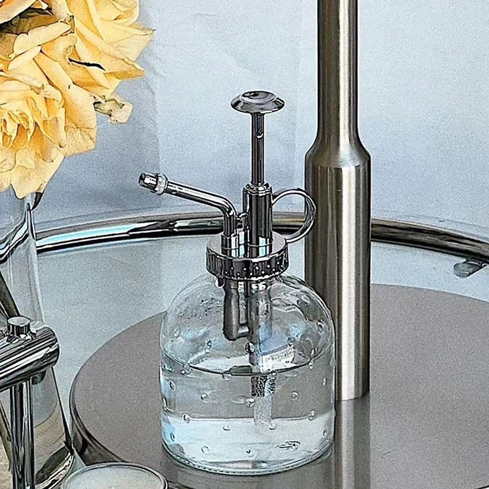 Hand Pressure Garden Watering Can Push-type Clear Flower Sprayer Glass Spray Bottle  Household
