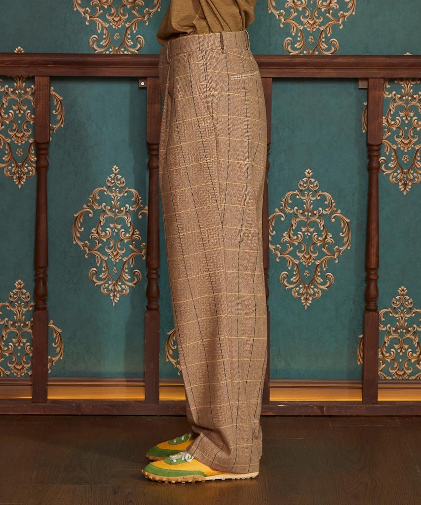 UNALLOYED Wool Check Slacks / Beige