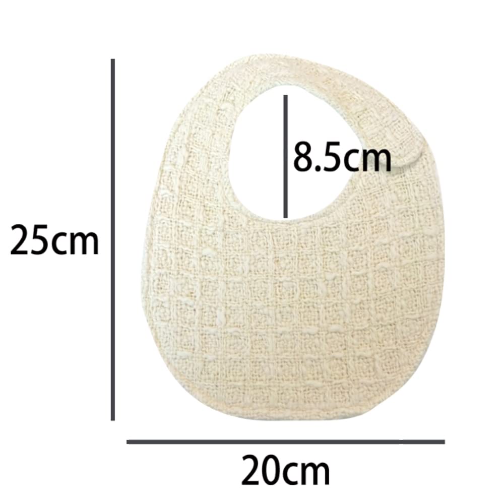 Kenbi Mirai Organic Cotton Baby Bib One Size (kbtw003us01), Off-White,