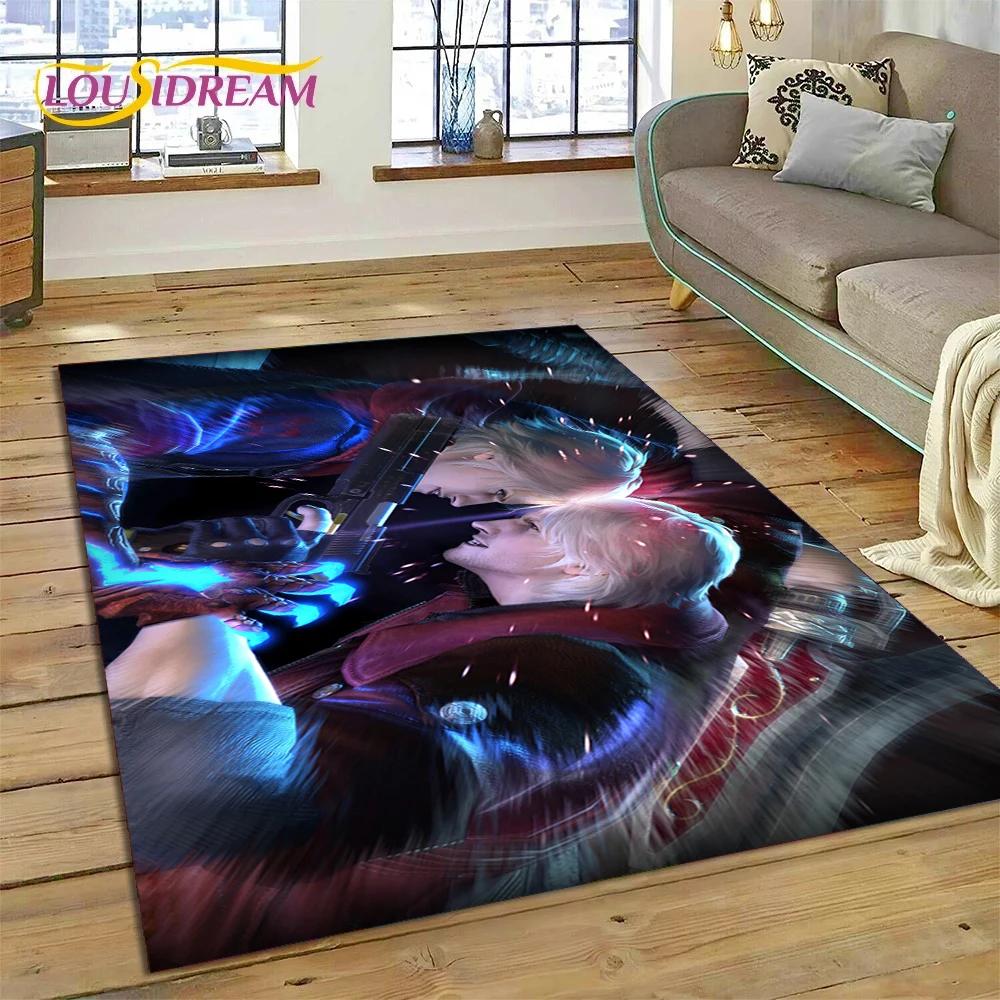 DMC Game 3D D-Devil May Cry Cartoon Carpet Rug for Bedroom Living Room Home Sofa Decoration,Children Game Large Decor Floor Mat