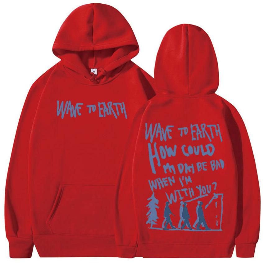 Vintage Wave To Earth Music Album Print Hoodie Men Fashion Harajuku Oversized Sweatshirt Unisex Hip Hop Pullover Clothing Hooded