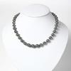 [Produced by Yumi Katsura] Pearl Chain Necklace, Large Pearls (7mm, 8mm, 9mm, 10mm), ShortLong Length, for Women, Suitable for Formal Occasions (Grey)