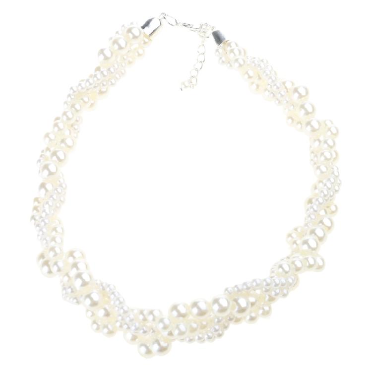 

Elegant Twining Pearl Choker Necklace Neckchain Wedding Bride Jewelry Accessory 1