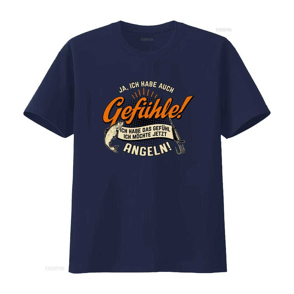 Angler Fishing Feel T Shirt for Men with Funny Sayings Ich Habe Das Gefühl Möchte Jetzt Angeln vintage Washed Unisex