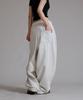 LIKE THE MOST Training Pintuck Balloon Wide Pants_Oatmeal