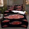 Naruto Bedding Suit Quilt Cover 3D Printed Bedroom Bed Cover Bedclothes 2/3pcs Anime Cartoon Room Decoration Xmas Gift