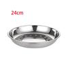 Reusable Deep Dinner Plates Non-Magnetic Metal Serving Platter Versatile Flat Dinnerware  For BBQ