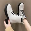 Fashion European and American Minimalist Short Boots 2024 Autumn New British Style Solid Color Breathable Casual Women's Boots Sneakers
