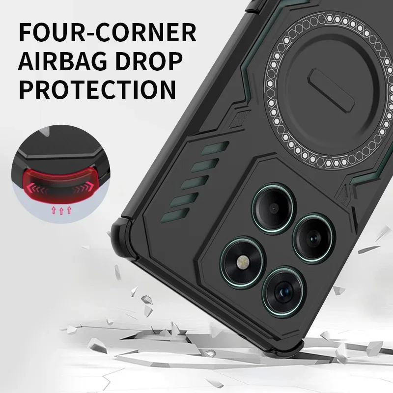 Etui ochronne z pancerzem, odporne na wstrząsy, z osłoną obiektywu, magnetyczne, kompatybilne z Magsafe, do ładowania bezprzewodowego, dla telefonu Motorola Moto Edge 50 60 Pro Fusion Neo