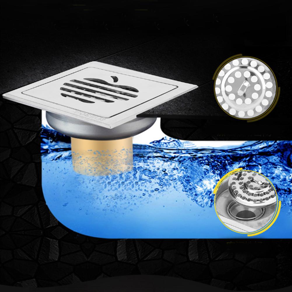 Bathroom Stainless Steel Floor Drain Shower Drainer Anti Clogging and Odor Floor Strainer