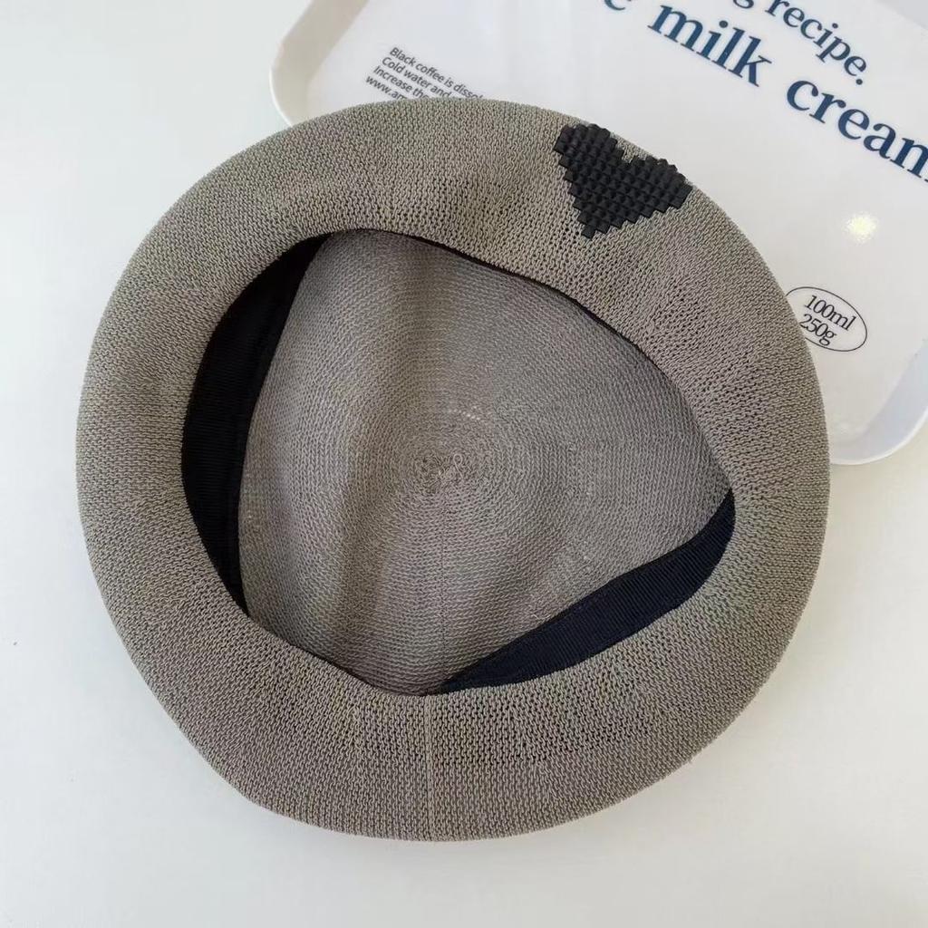 Spring and summer new love milk silk beret fashion female versatile temperament hat female painter hat tide
