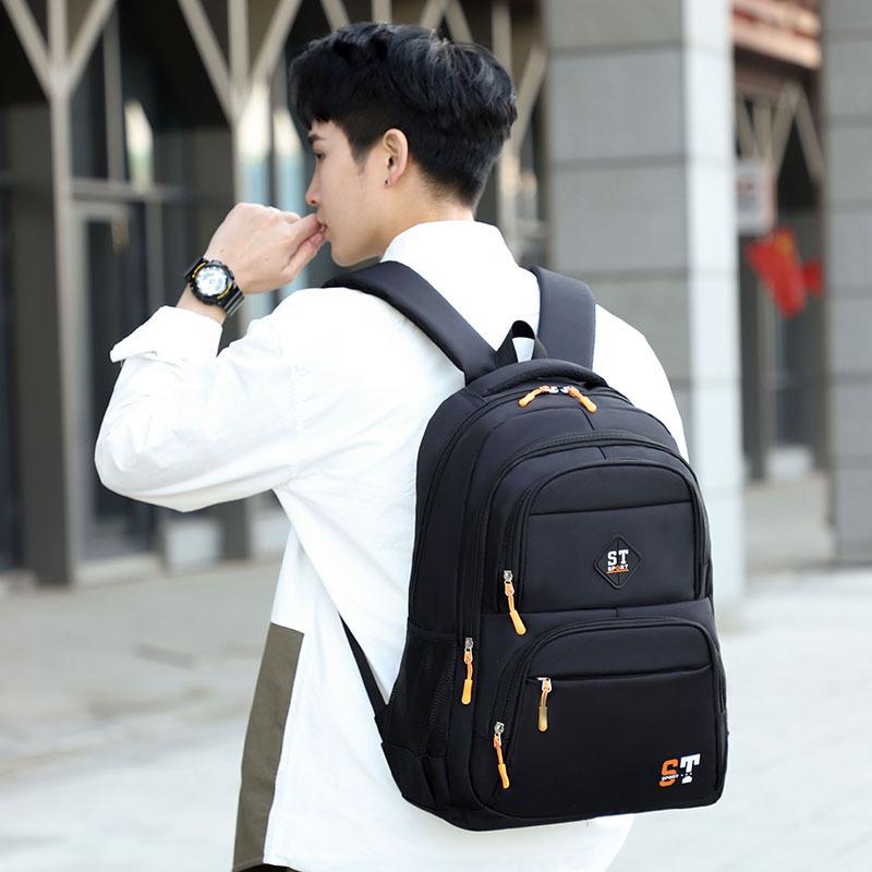 Urban Minimalist Letter Print Casual Backpack Business Trip Travel Laptop Backpack School Bag for College and High School Students