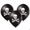 Balloon - LITTLE CLOWN - Skull - Ø23cm - Pack of 10 - Black and White
