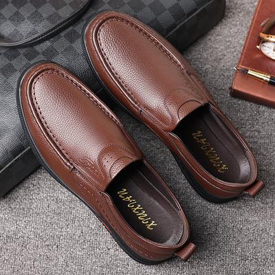 Herrenschuhe 2025 Herbst Rindsleder Freizeit Lederschuhe Herren Ein-Pedal Lazy Foot Cover Weichsohlige Dad Shoes
